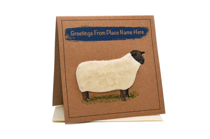 SHEEP CARD - GREETINGS FROM (CUSTOM)